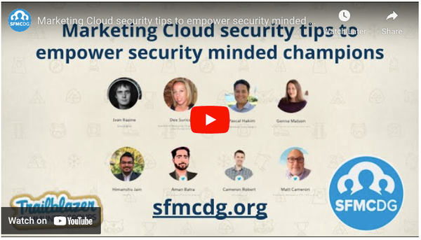 Marketing Cloud security tips to empower security minded champions